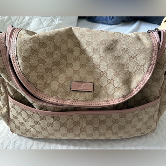Gucci Beige and Pink Baby Bag - Picture 1 of 15
